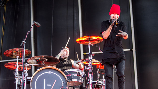 Watch Twenty-One Pilots play with fire for the MLB All Star Game