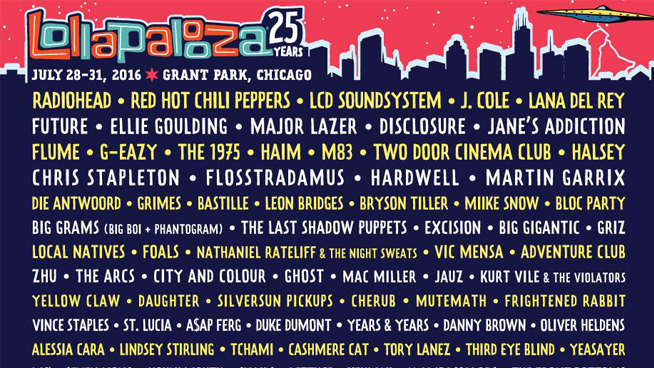 The Official Lollapalooza Lineup