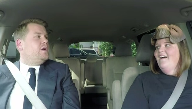Chewbacca Mom laughs it up with James Corden
