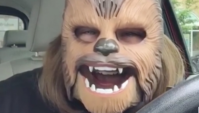 Chewbacca Mask Lady