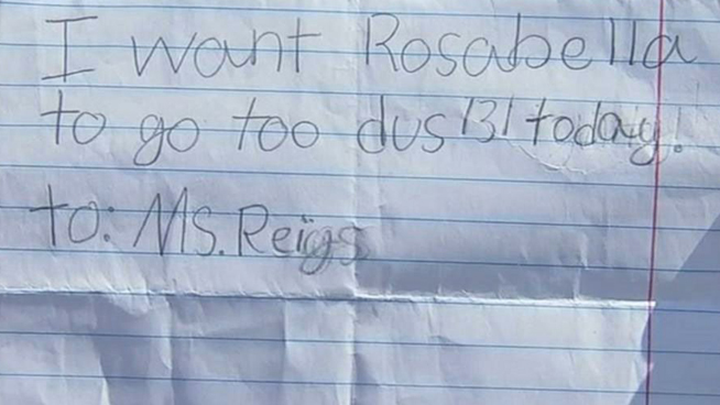 School Falls for 7-Year-Old’s Note