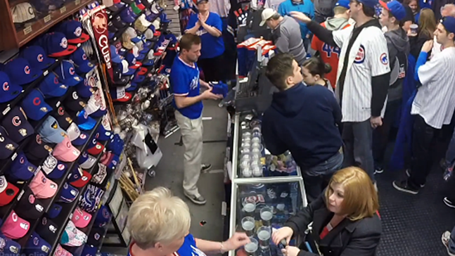 Ellen Pranks Chicago Cubs Fans at Wrigley