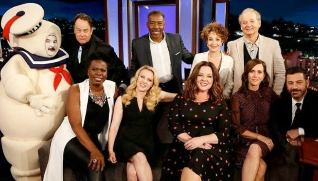 The New & Old Ghostbusters cast unite on ‘Jimmy Kimmel Live’