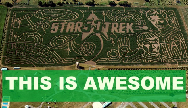 This corn maze in Spring Grove boldly goes to an awesome place