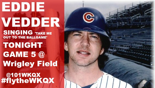 Eddie Vedder singing ‘Take Me Out to the Ballgame’ in Game 5