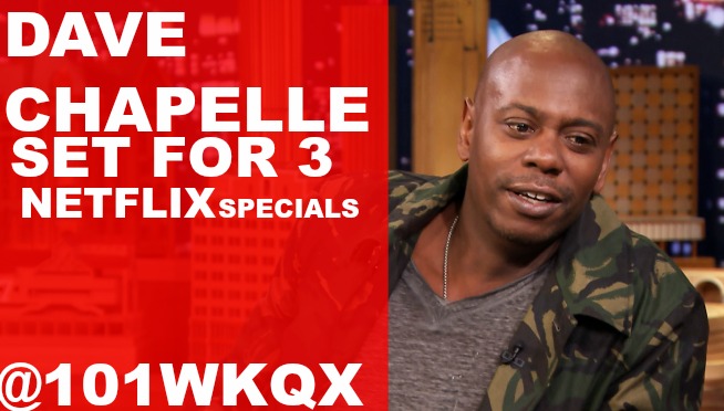 Dave Chapelle to release 3 comedy specials on Netflix