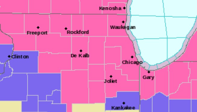 Chicago and surrounding area under Winter Storm Warning this weekend