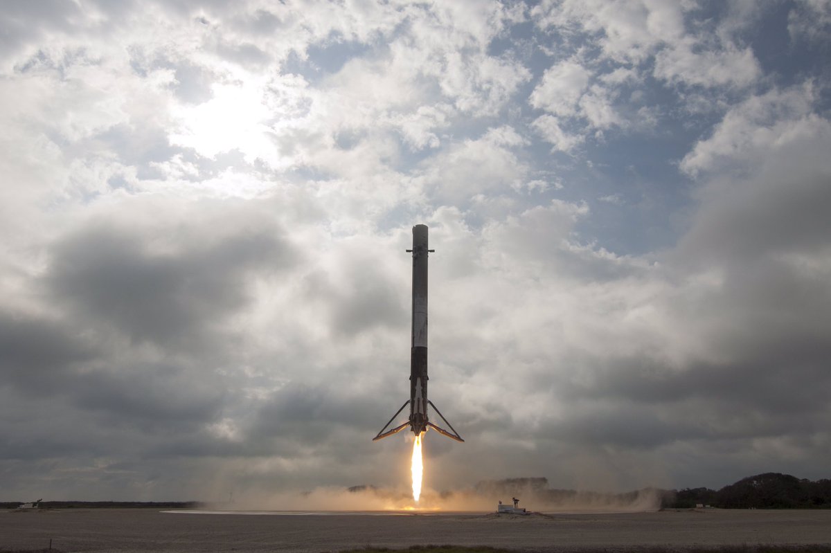 Both Falcon Heavy Boosters Landing Together!