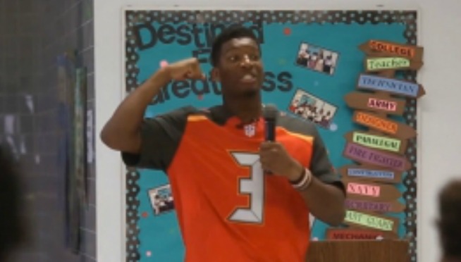 Jameis Winston Speech to Kids — Boys Should Be Strong, GIRLS SHOULD BE SILENT