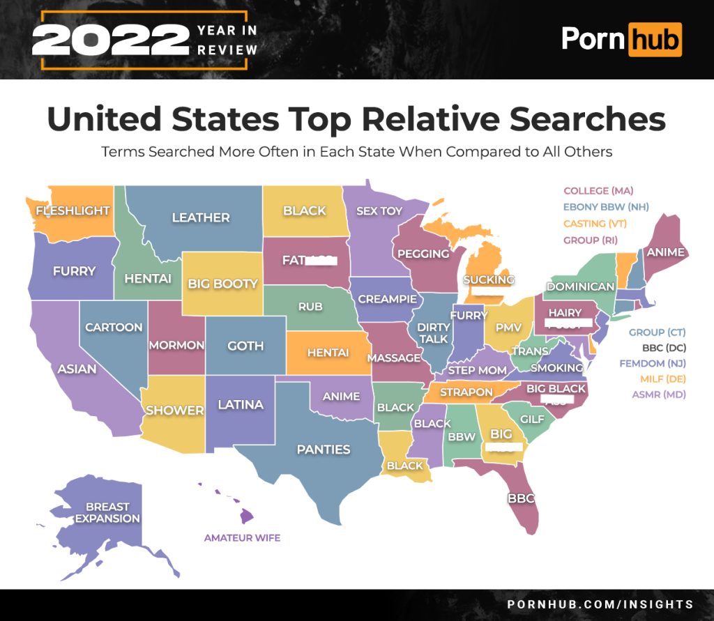 Pornhubs 2022 data is out and Illinois, you have a lot of explaining to do